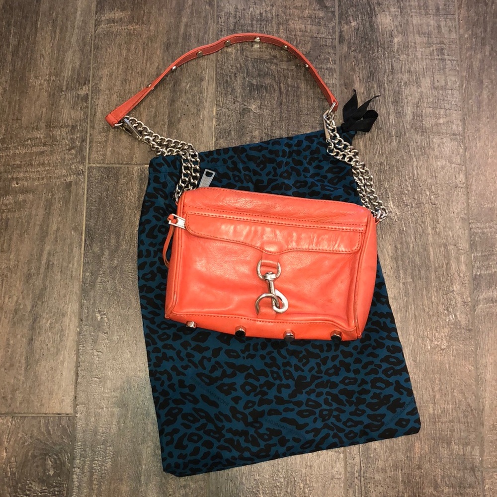 Rebecca minkoff orange cross body bag
